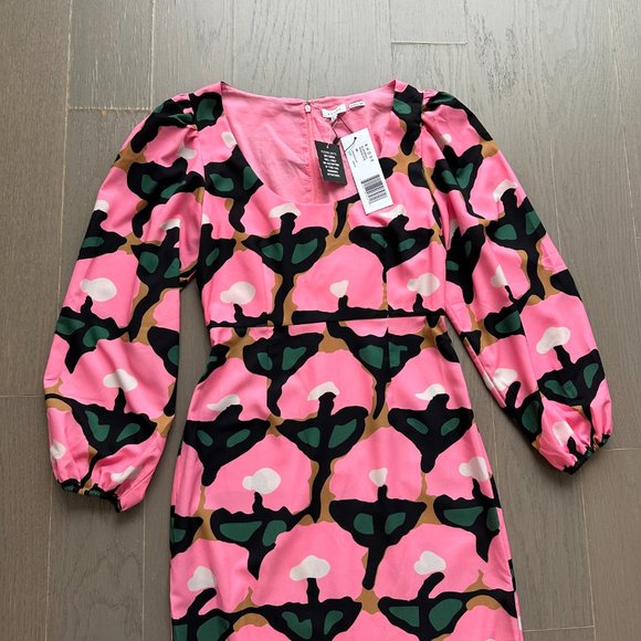 NWT Rhode Blair Dress Pink Crepe Rose Bloom Rosebloom Size 6 NEW - Picture 4 of 10